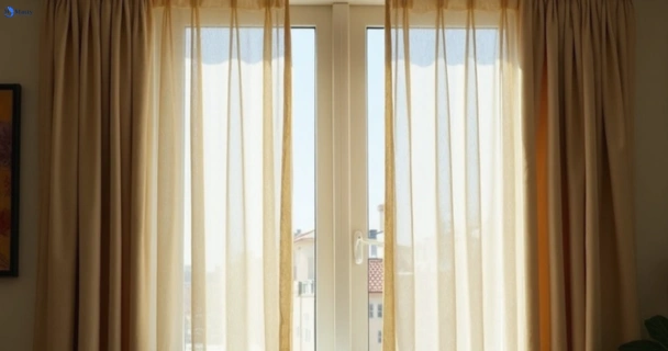 Dusty and dull curtains in amberley before steam cleaning